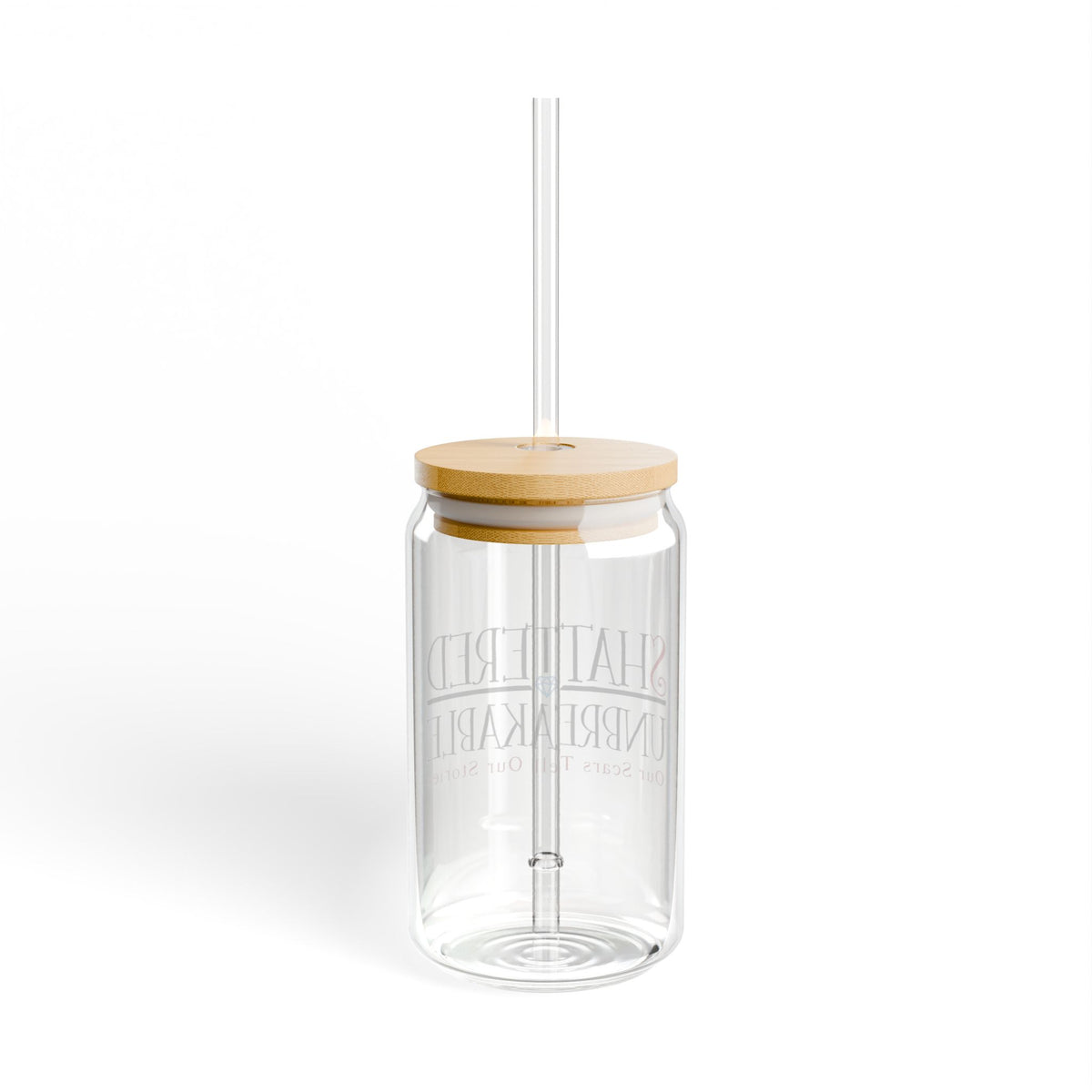 Shattered Unbreakable Sipper Glass, 16oz