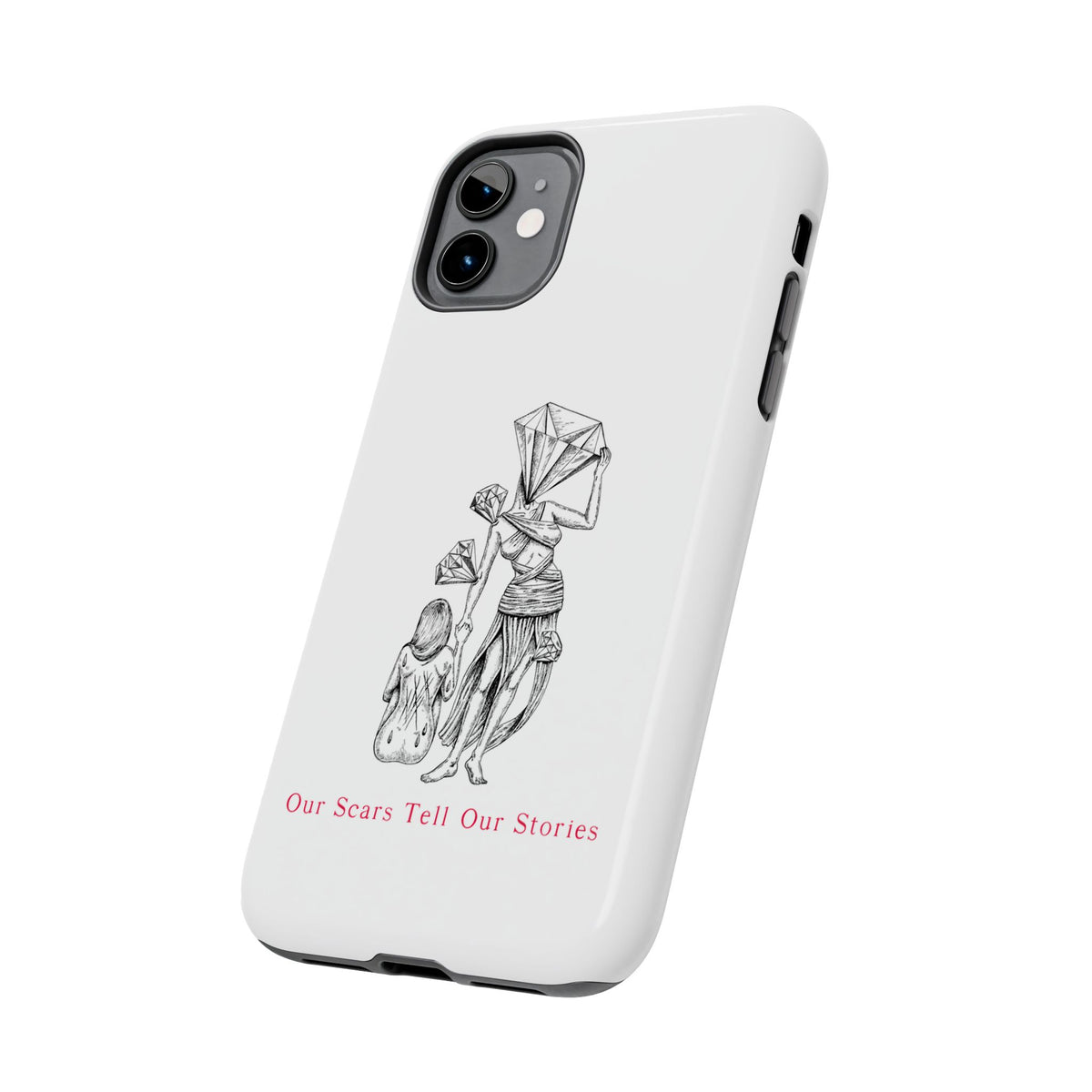 Diamond in the Rough( B&W) Sketch Tough Phone Cases