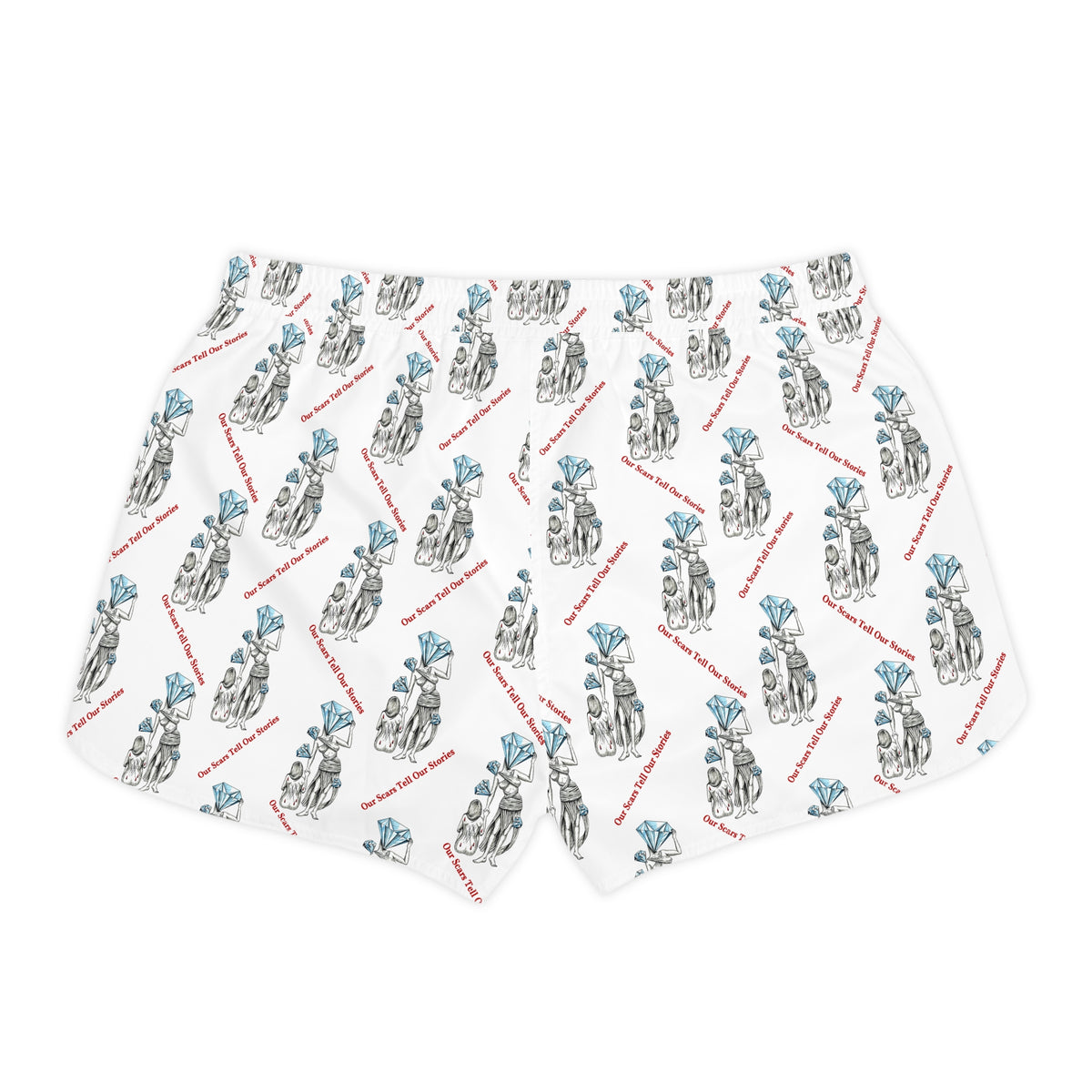 Diamond in the Rough- White women's Casual Short's