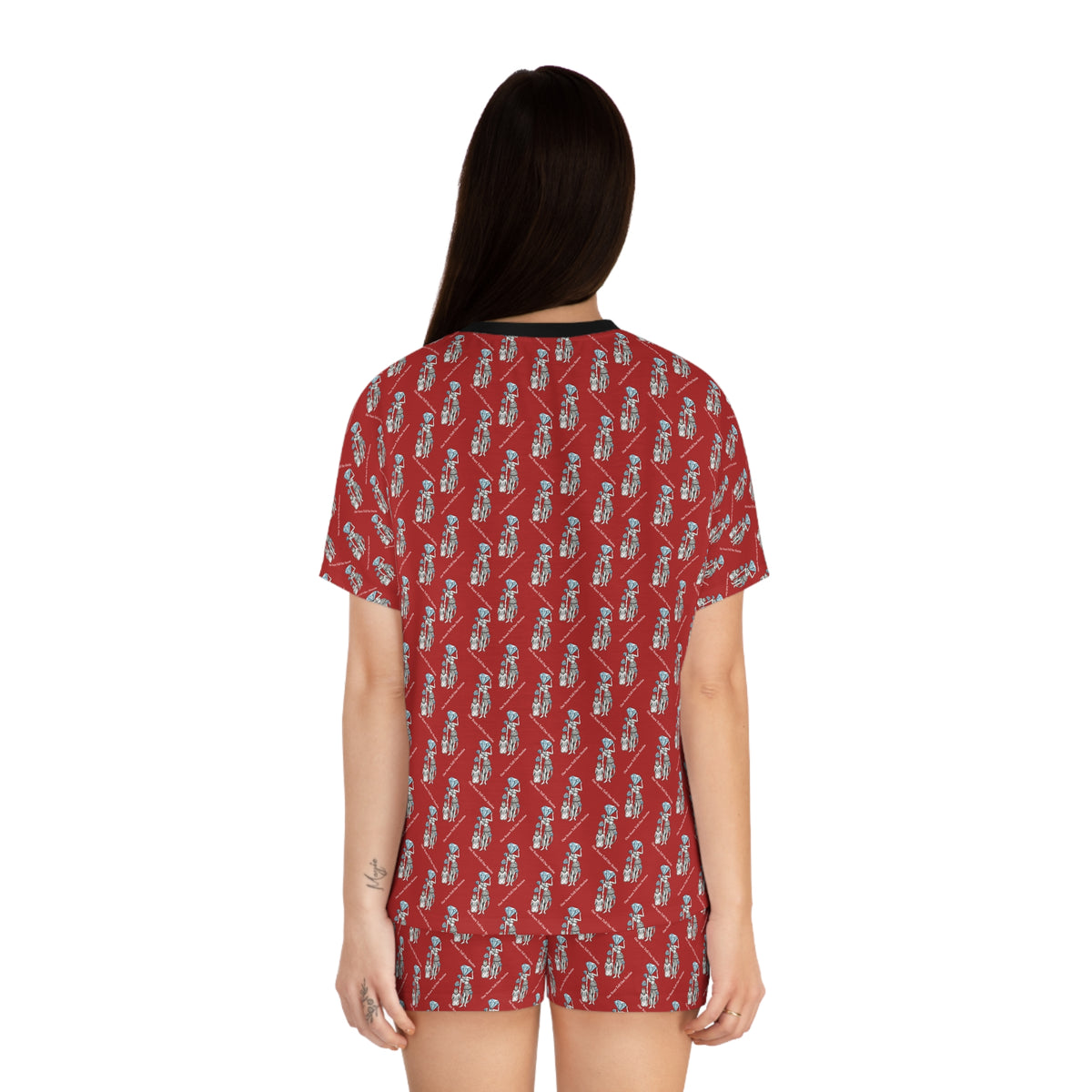 Diamond in the Rough-Red Women's Pajama Short Set