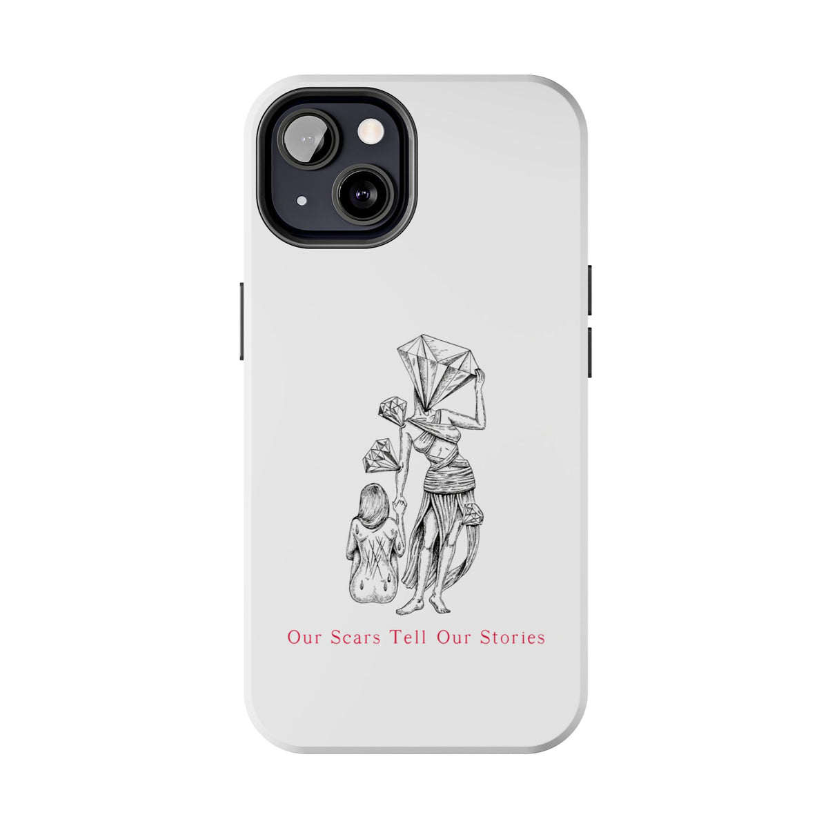 Diamond in the Rough( B&W) Sketch Tough Phone Cases