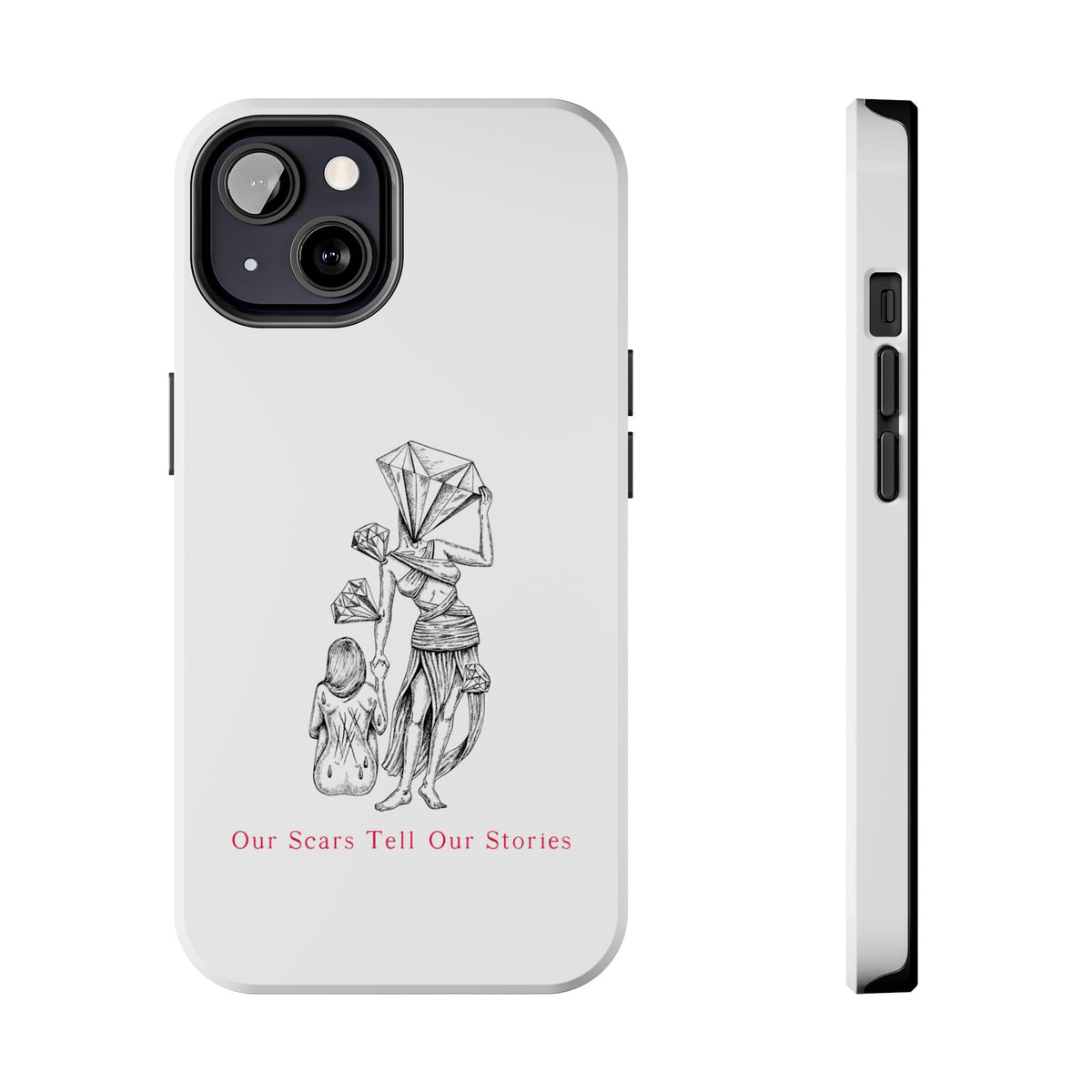 Diamond in the Rough( B&W) Sketch Tough Phone Cases