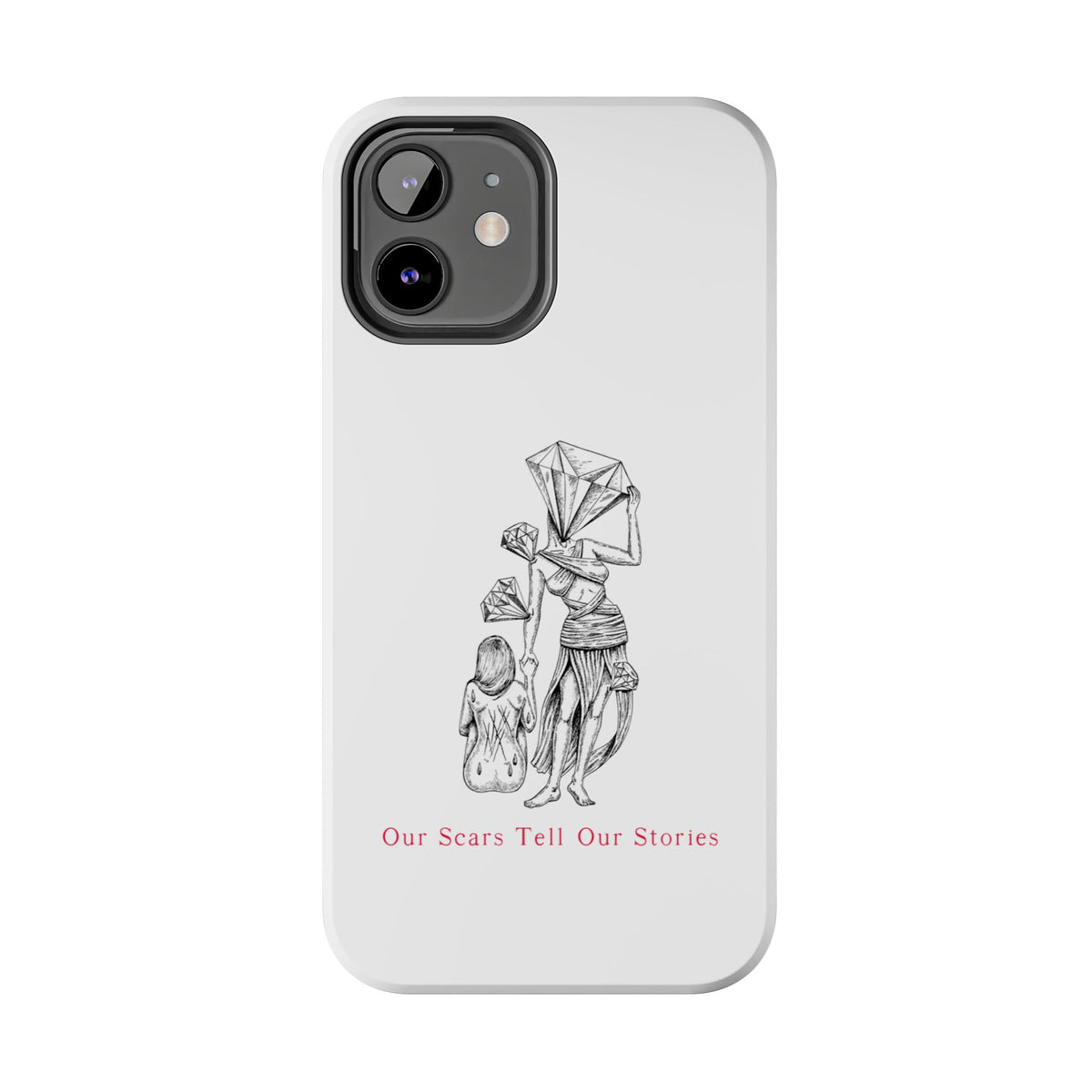 Diamond in the Rough( B&W) Sketch Tough Phone Cases