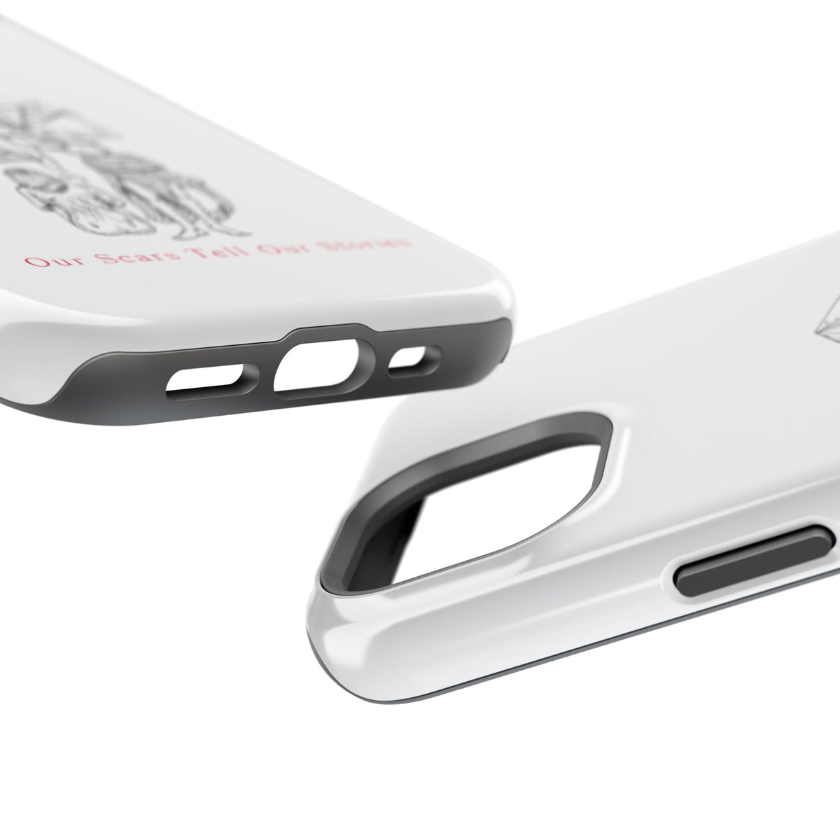 Diamond in the Rough (B&W) Impact-Resistant Cases