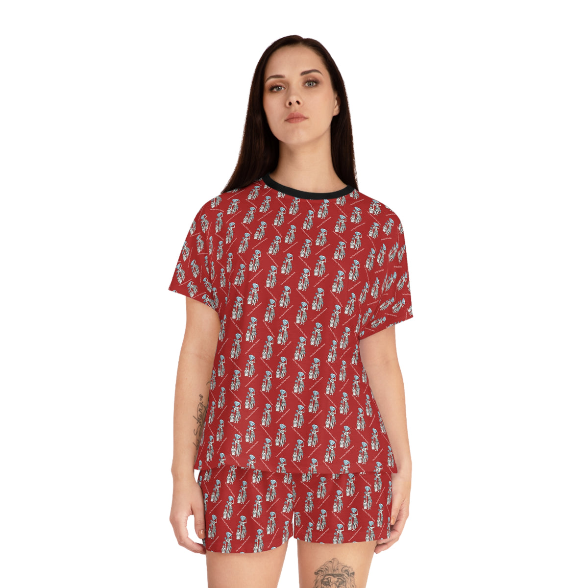 Diamond in the Rough-Red Women's Pajama Short Set
