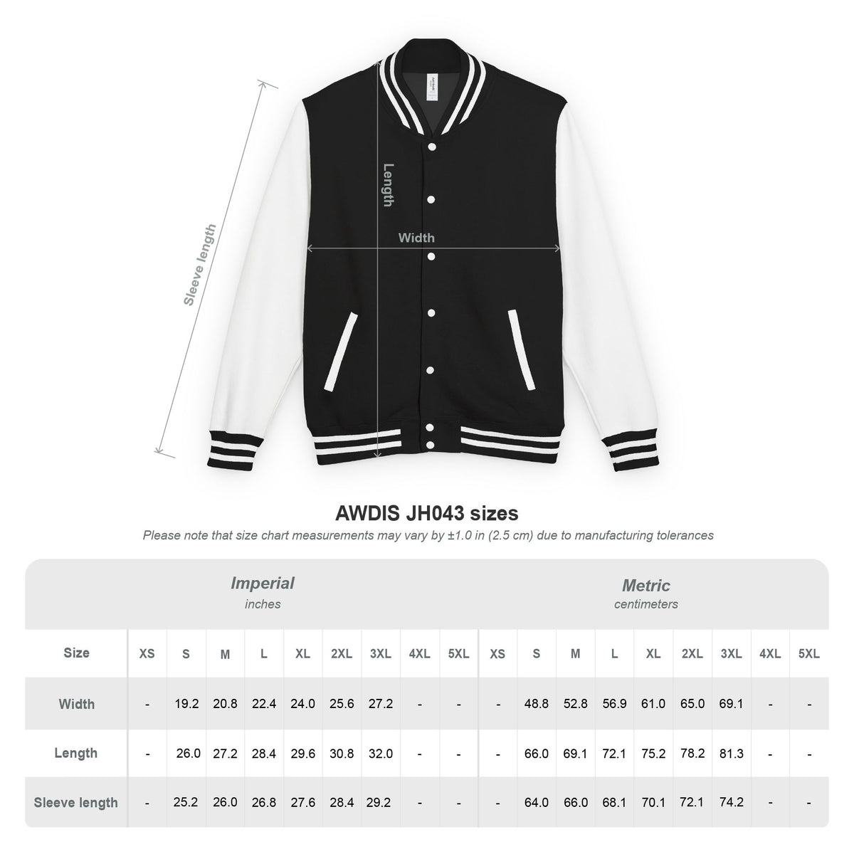 Unbreakable Unisex Heavyweight Letterman Jacket