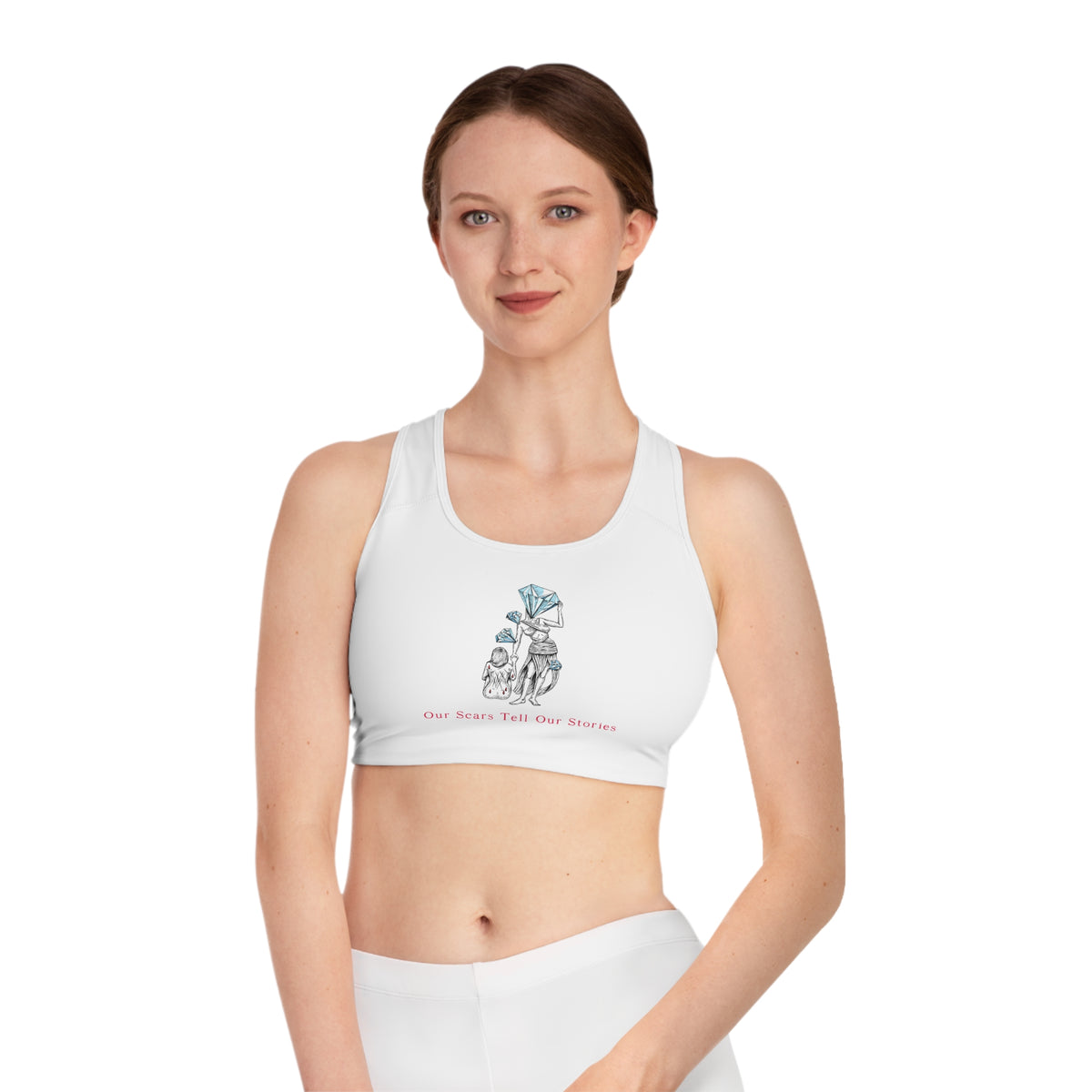 Diamond in the Rough-B&B Sketch Sports Bra