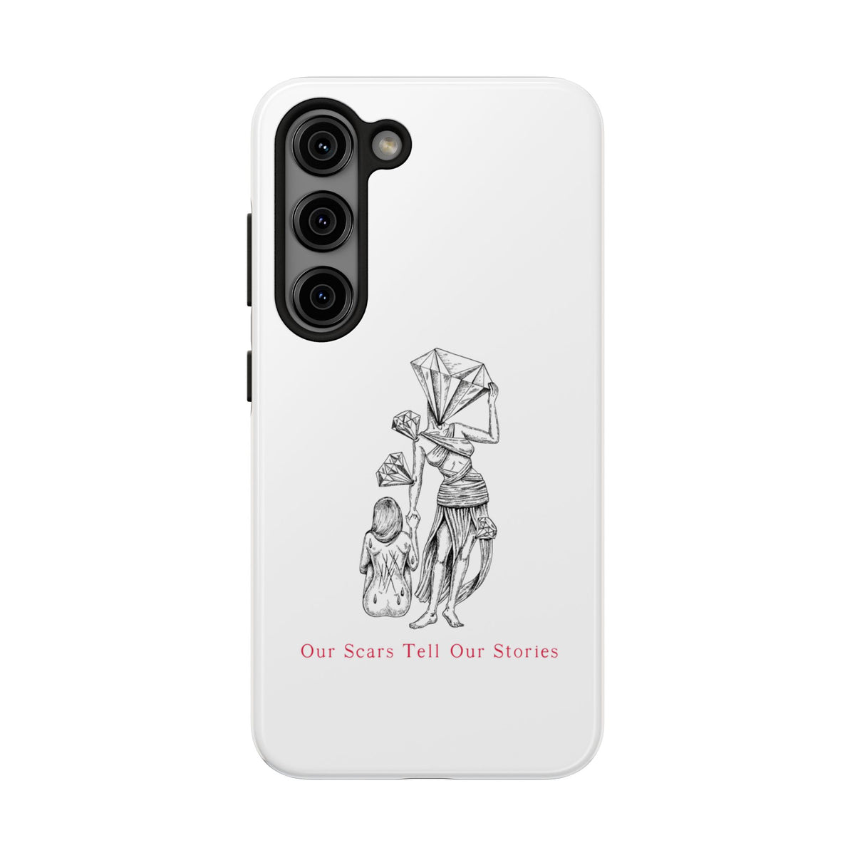 Diamond in the Rough( B&W) Sketch Tough Phone Cases