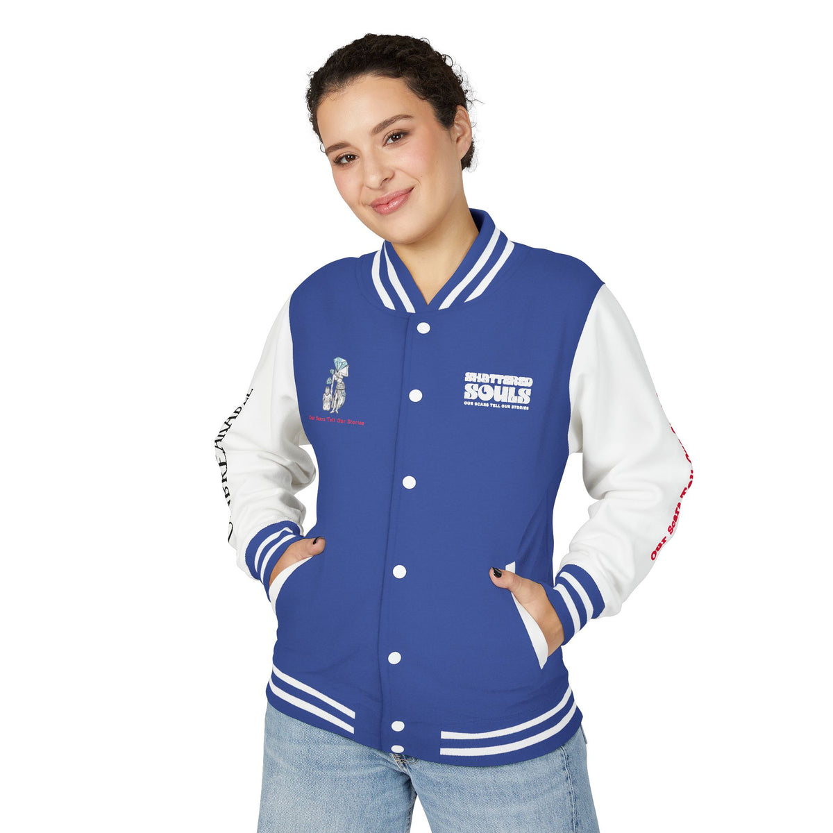 Diamond in the Rough-B&W Sketch Unisex Heavyweight Letterman Jacket