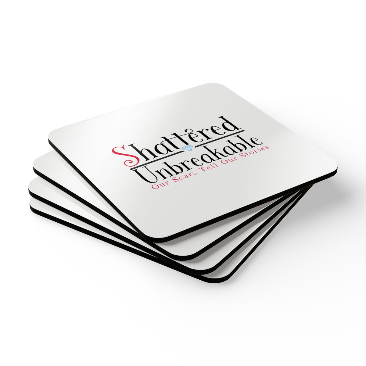 shattered Unbreakable Corkwood Coaster Set