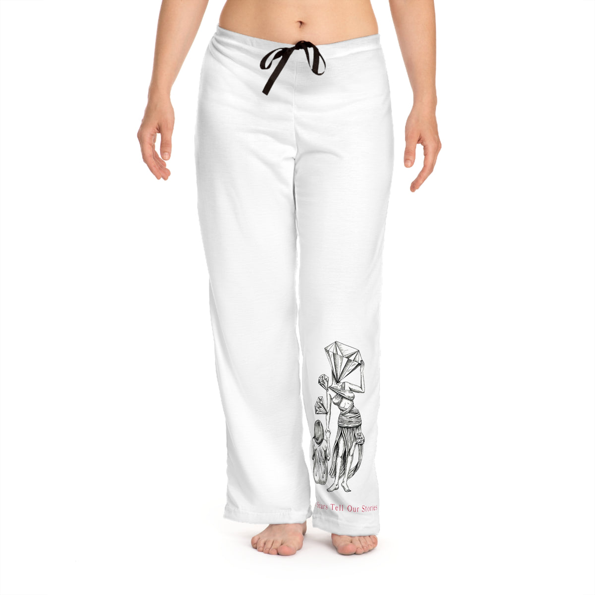 Diamond in the Rough-B&W Sketch Women Pajama Pants