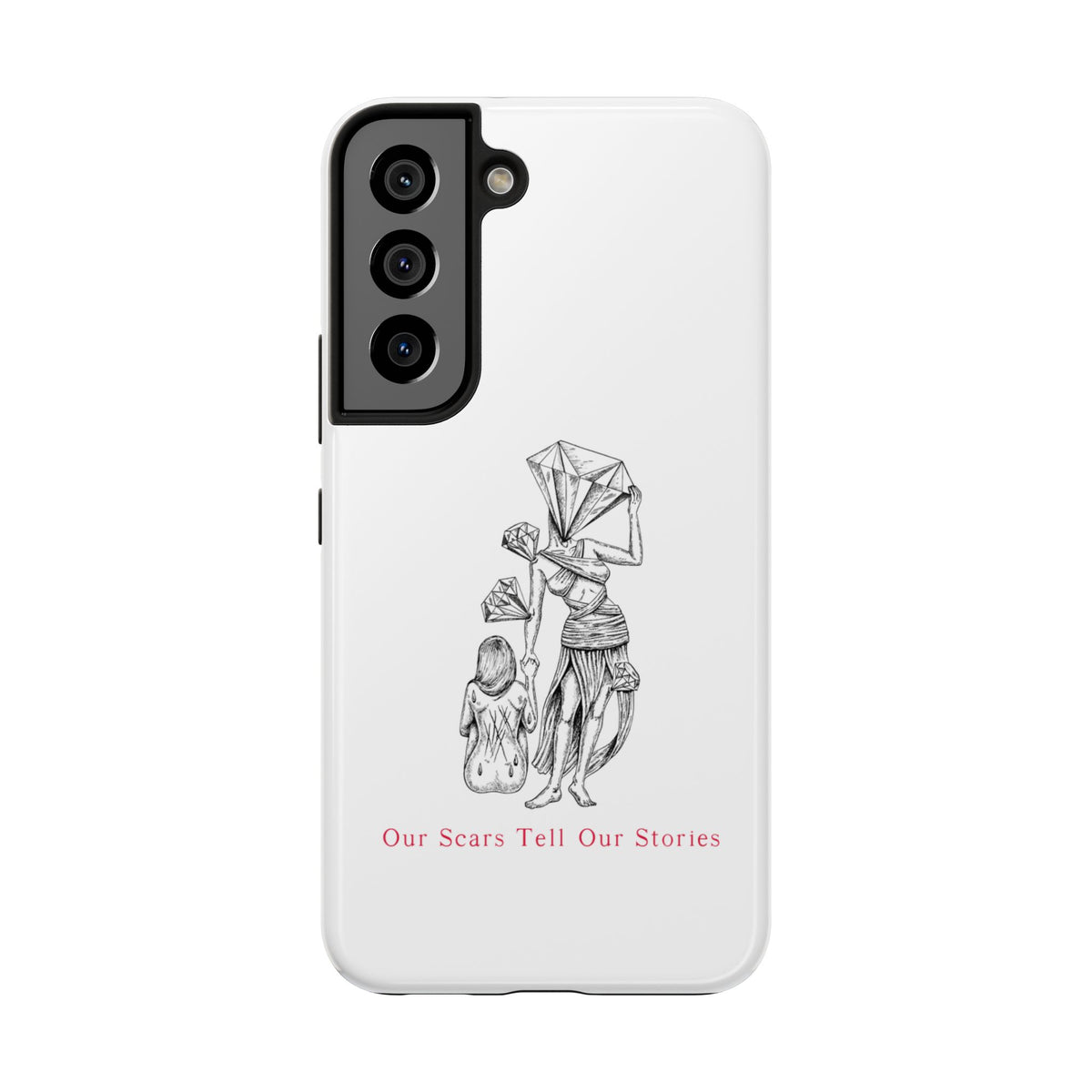 Diamond in the Rough( B&W) Sketch Tough Phone Cases