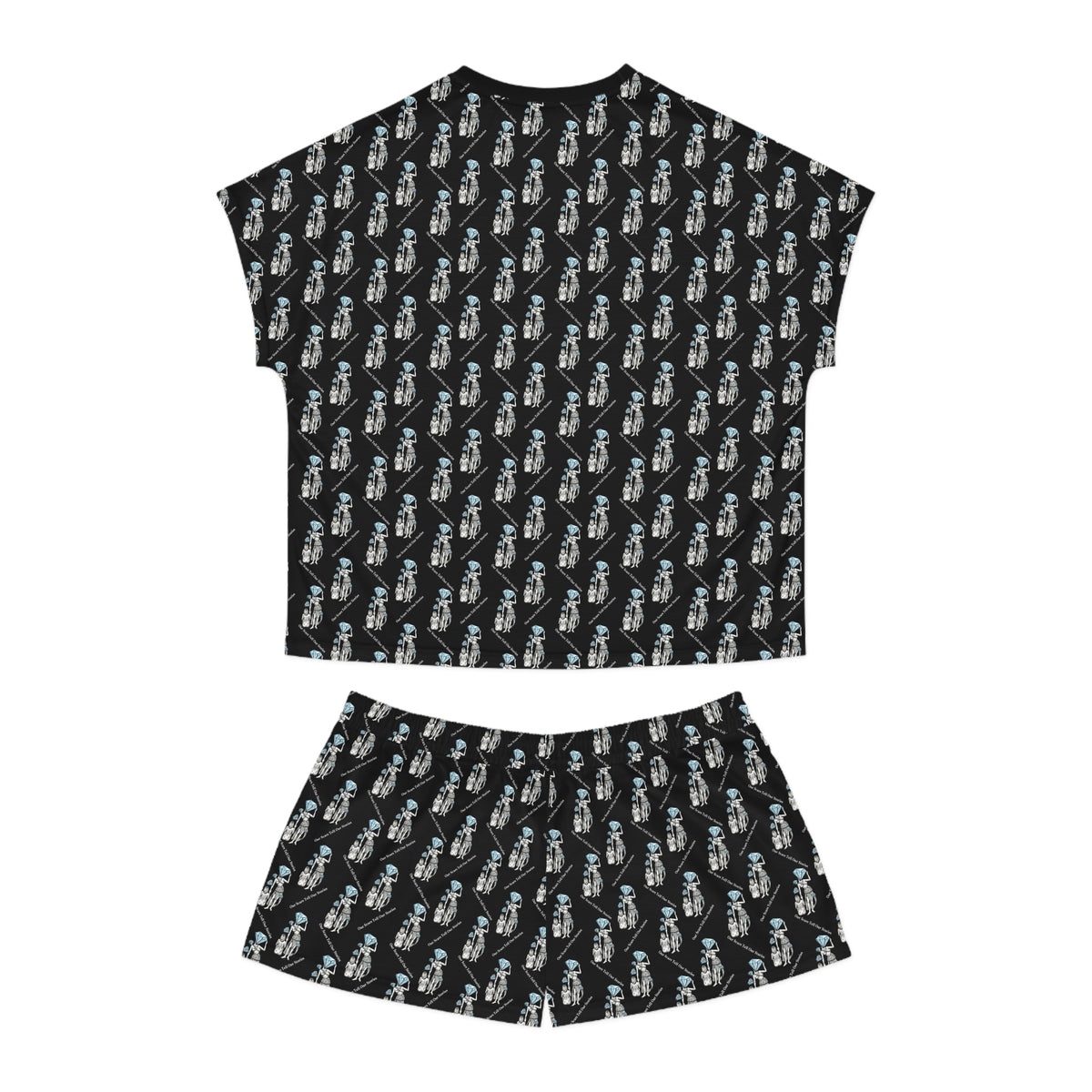 Diamond in the Rough-Black Women's Pajama Short Set