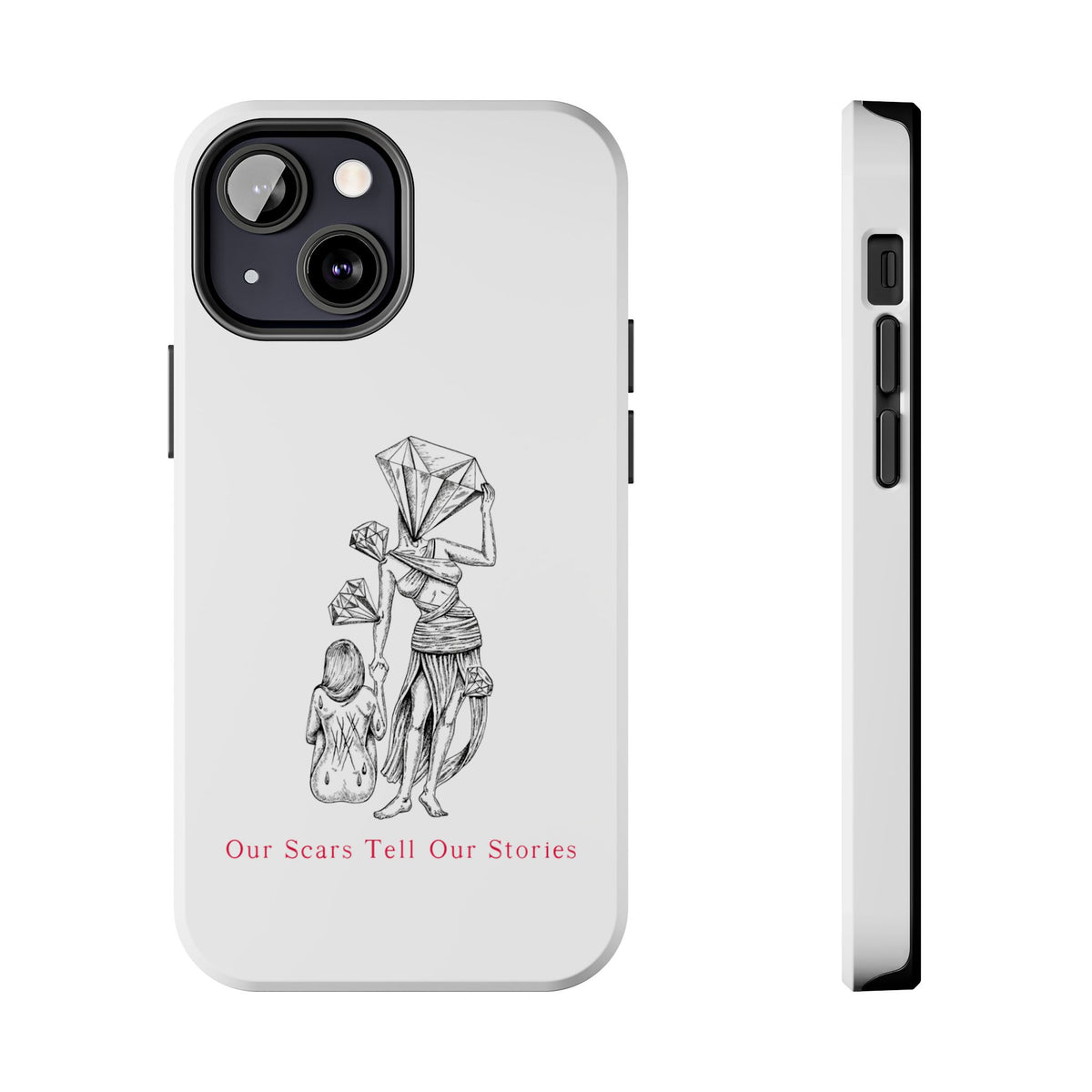 Diamond in the Rough( B&W) Sketch Tough Phone Cases