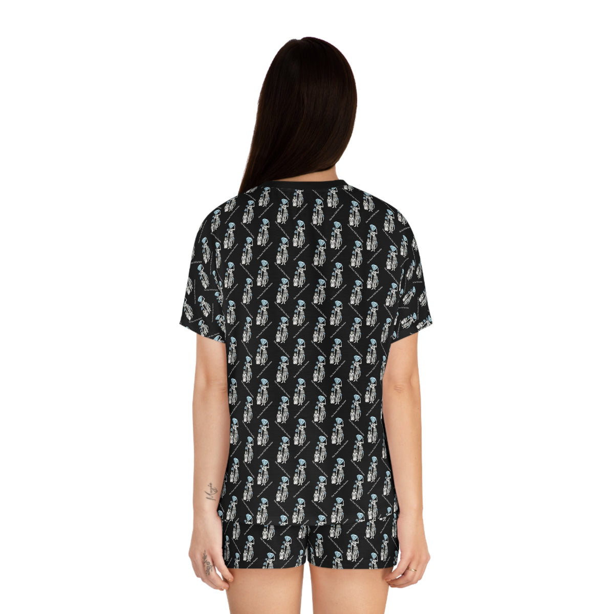 Diamond in the Rough-Black Women's Pajama Short Set