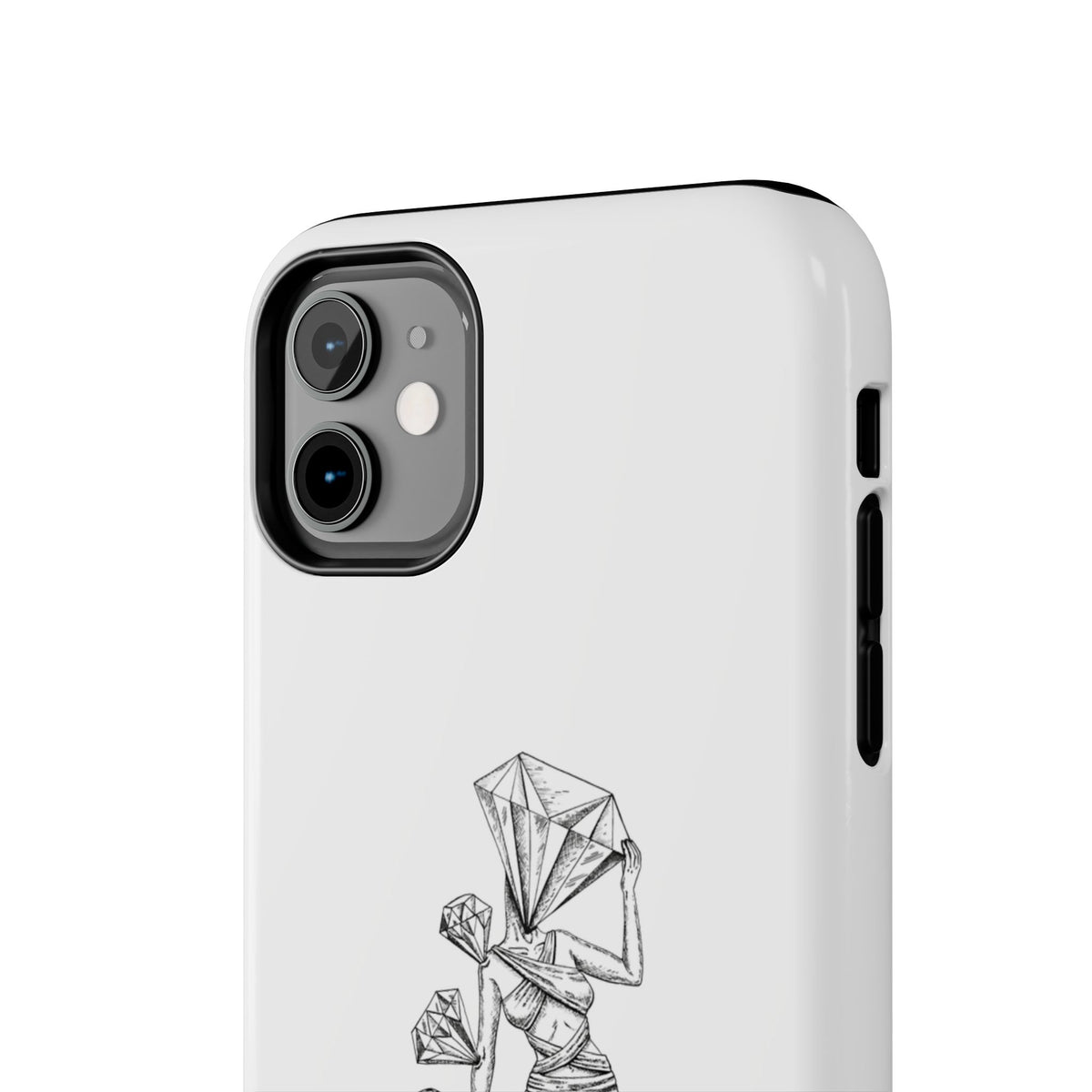 Diamond in the Rough( B&W) Sketch Tough Phone Cases