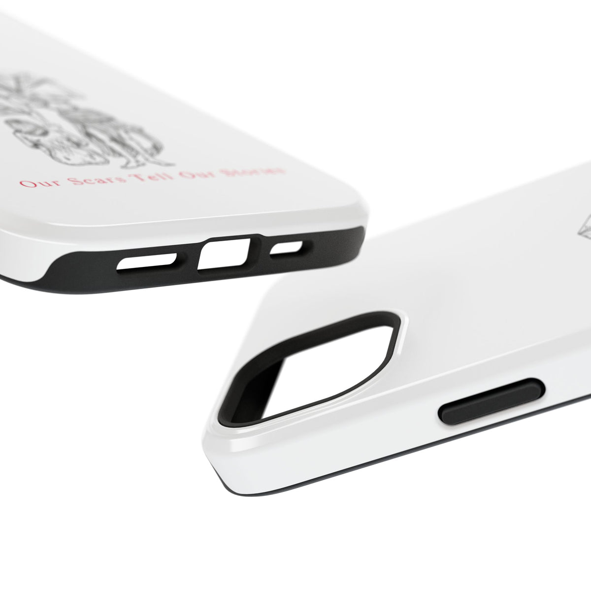 Diamond in the Rough (B&W) Impact-Resistant Cases