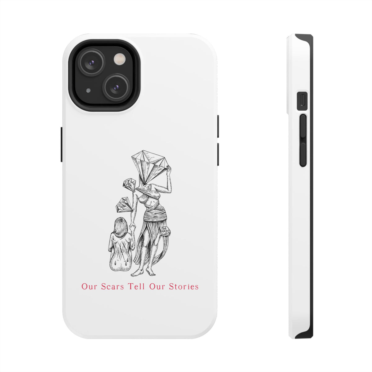 Diamond in the Rough( B&W) Sketch Tough Phone Cases