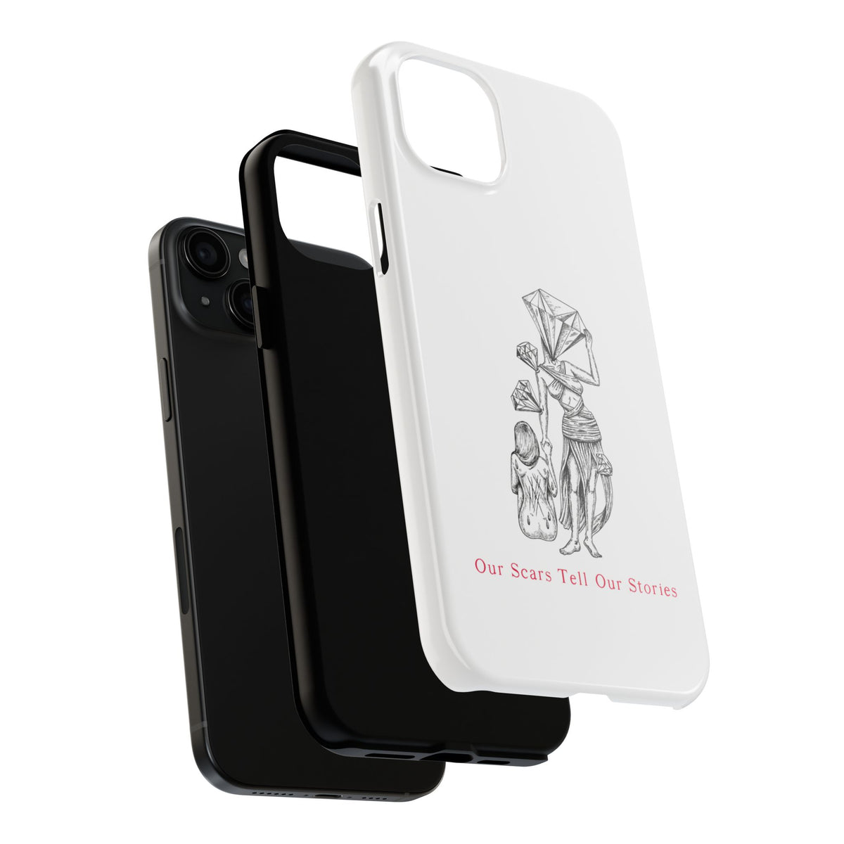 Diamond in the Rough( B&W) Sketch Tough Phone Cases