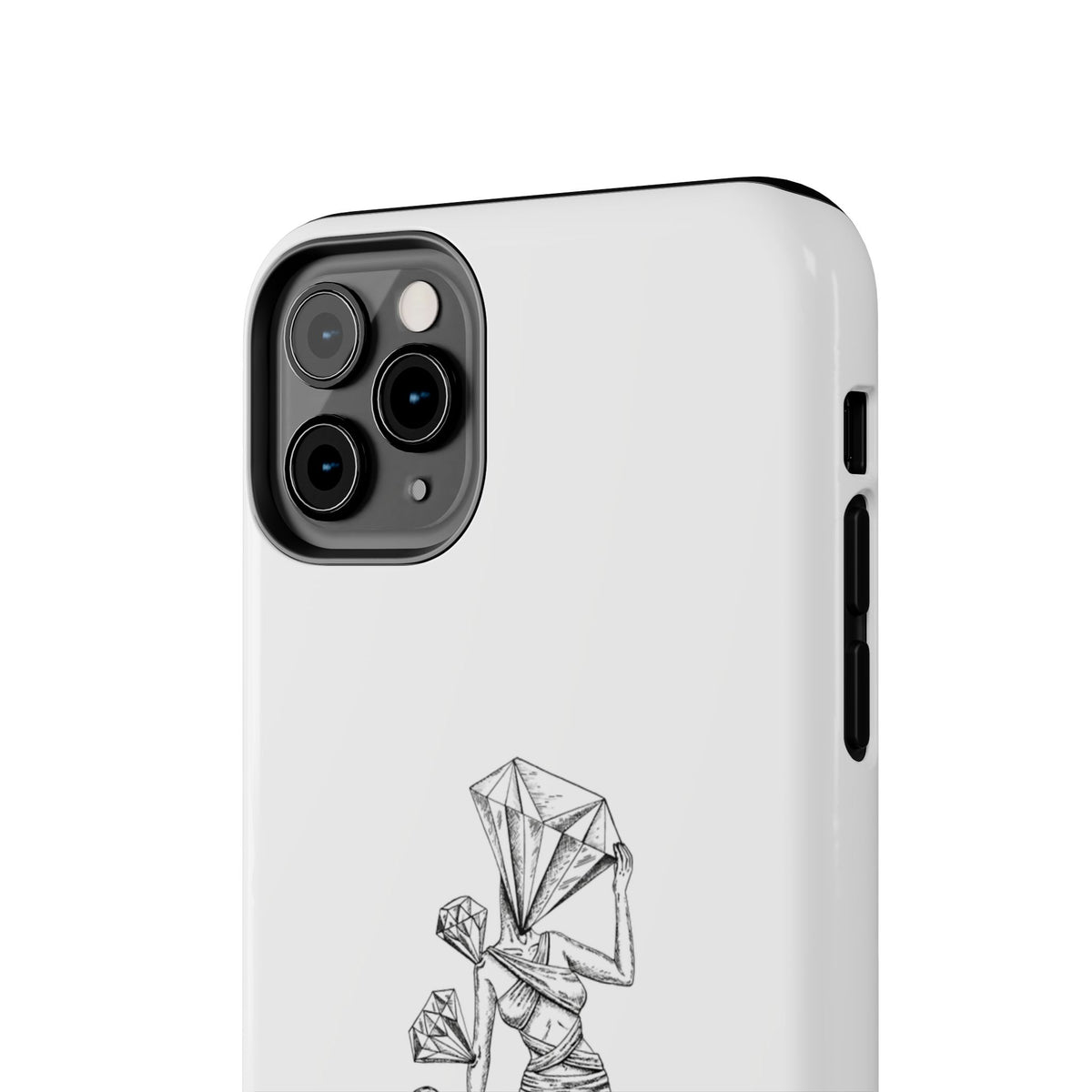 Diamond in the Rough( B&W) Sketch Tough Phone Cases