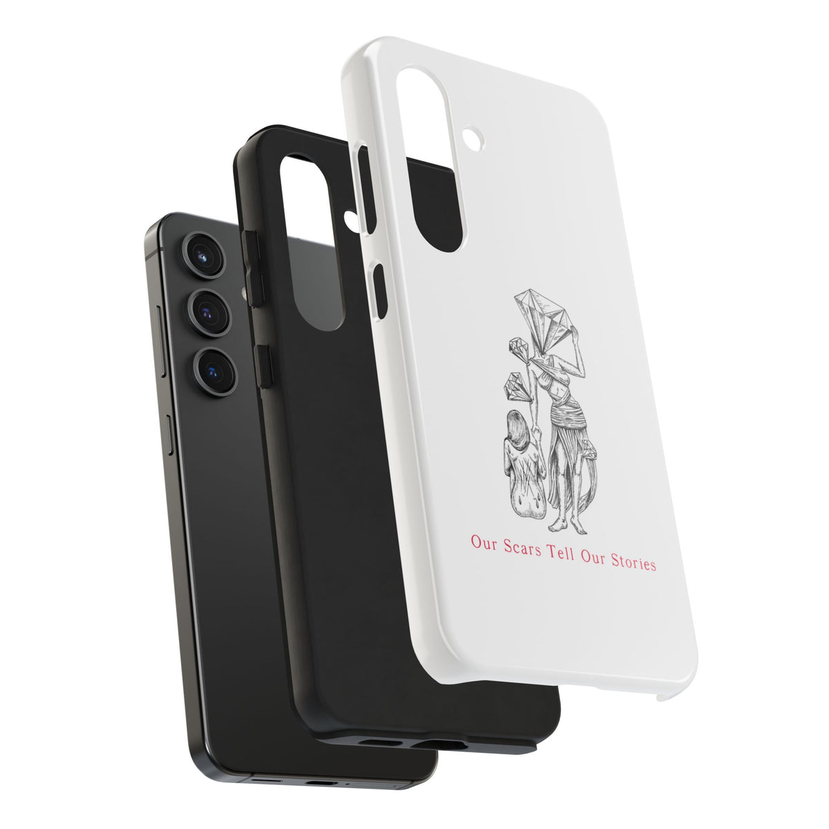 Diamond in the Rough( B&W) Sketch Tough Phone Cases