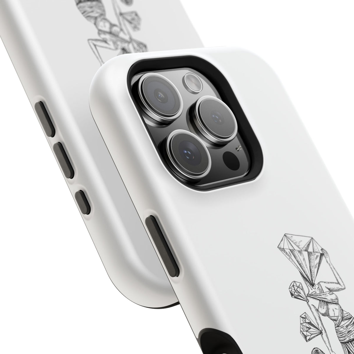 Diamond in the Rough (B&W) Impact-Resistant Cases