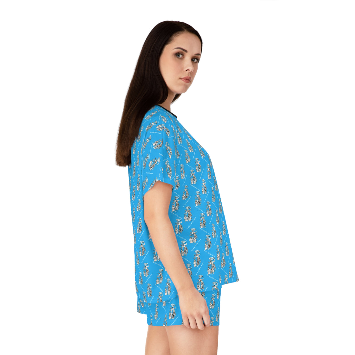 Diamond in the Rough-Blue Women's Pajama Short Set