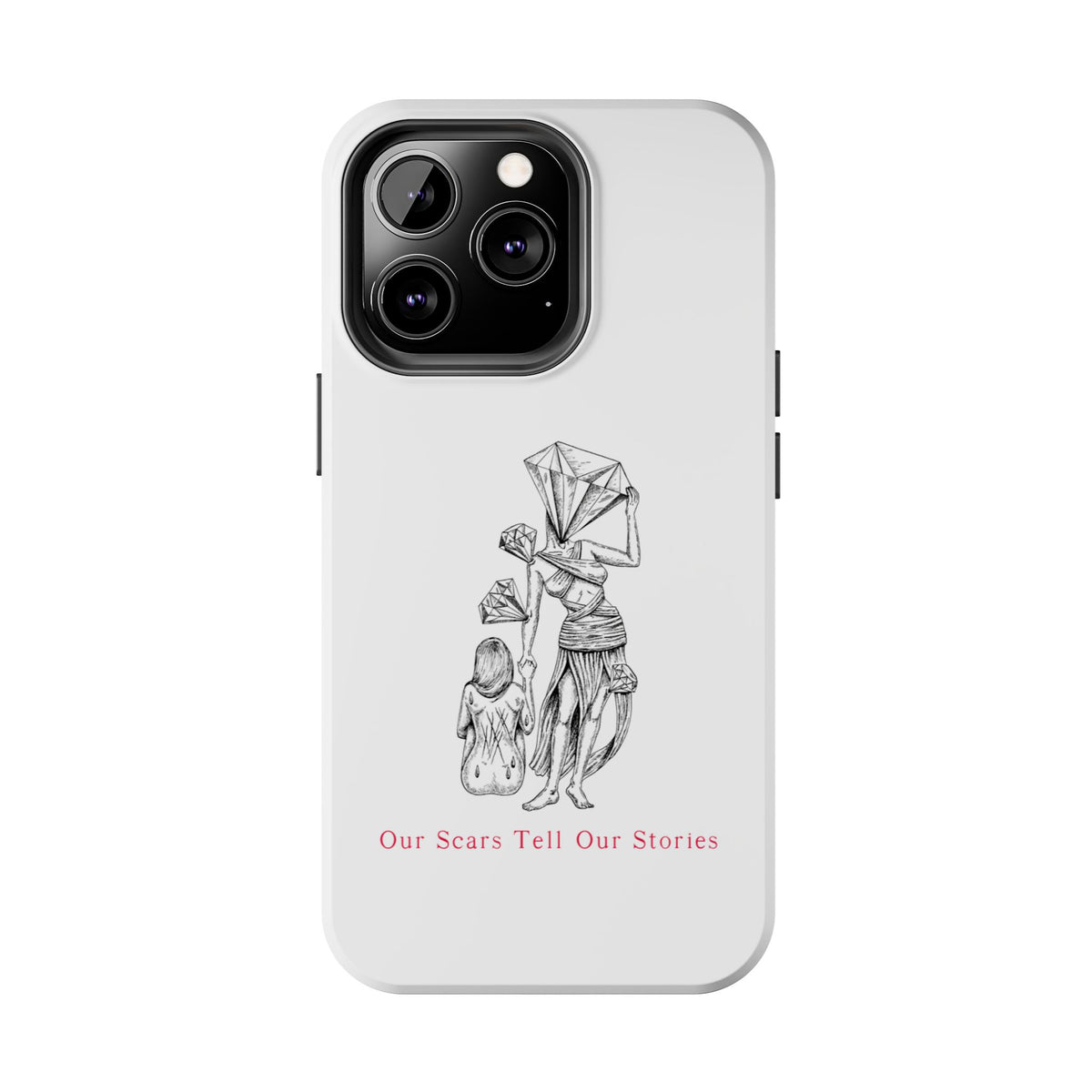 Diamond in the Rough( B&W) Sketch Tough Phone Cases
