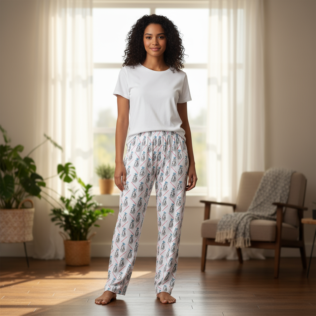 Diamond in the Rough-White Women's Pajama Pants