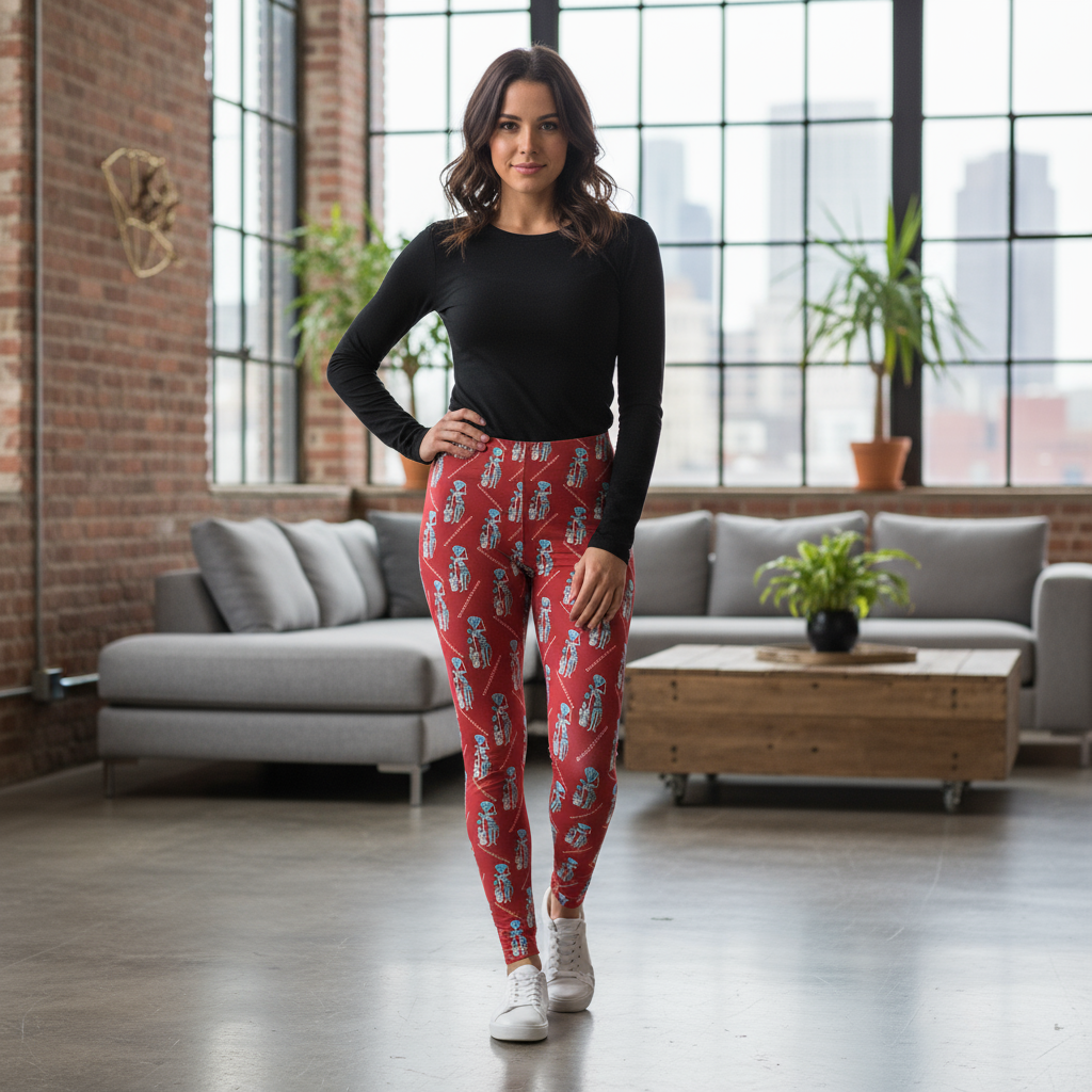 Diamond in the Rough- Red Women's Leggings