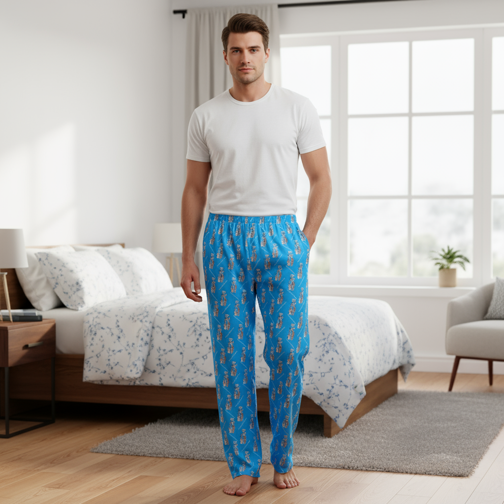 Diamond in the Rough-Blue Men's Pajama Pants