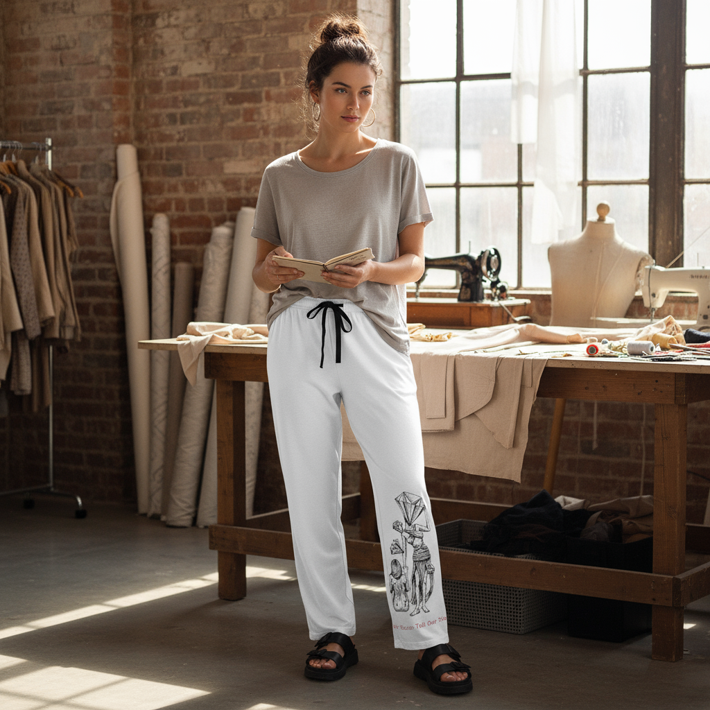 Diamond in the Rough-B&W Sketch Women Pajama Pants